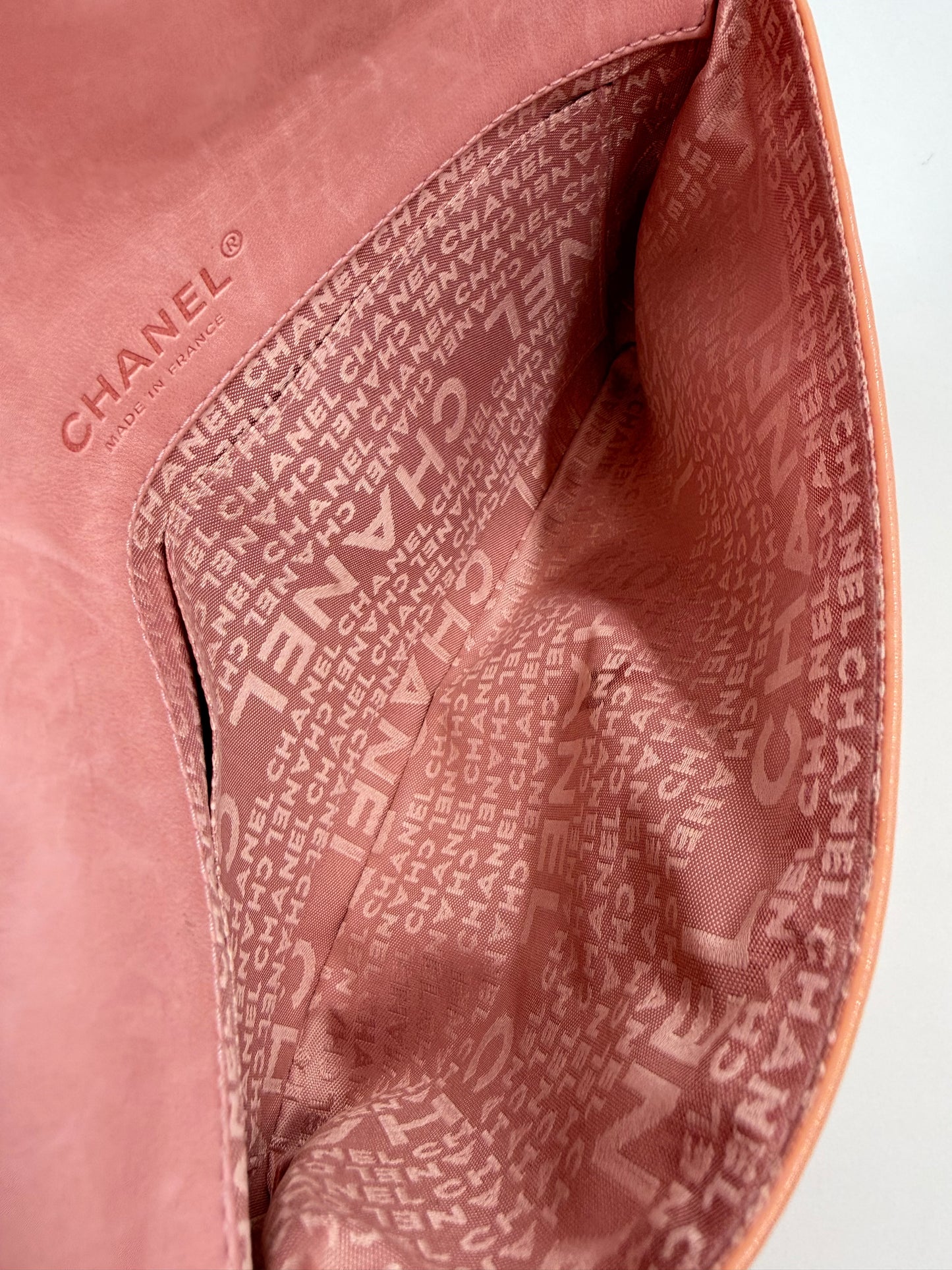 CHANEL Single Flap Camelia rose