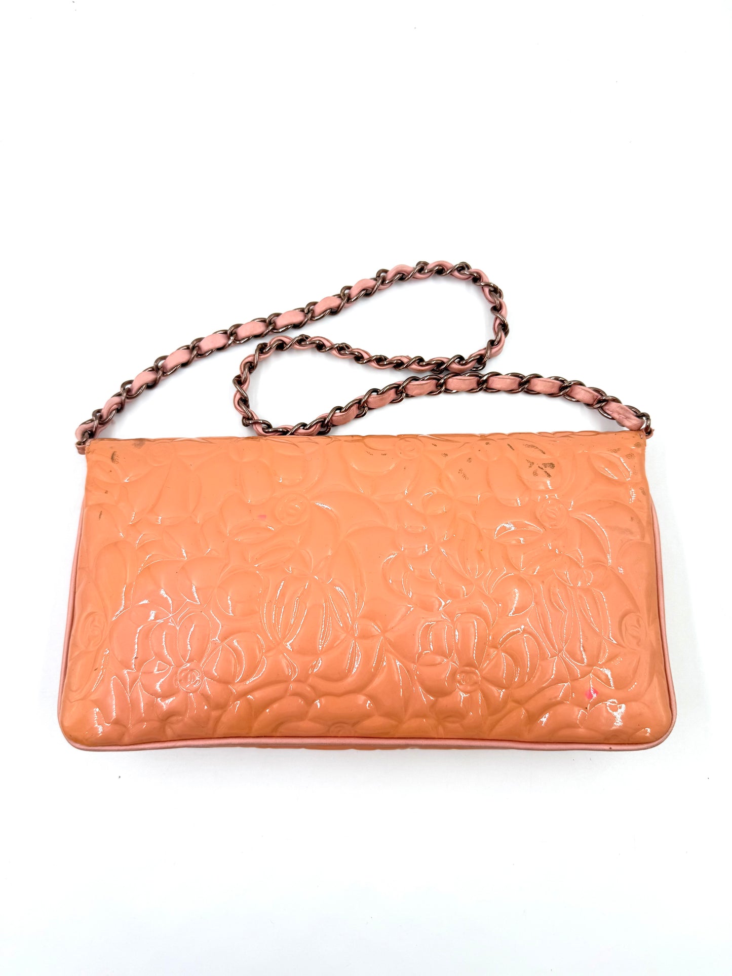 CHANEL Single Flap Camelia rose