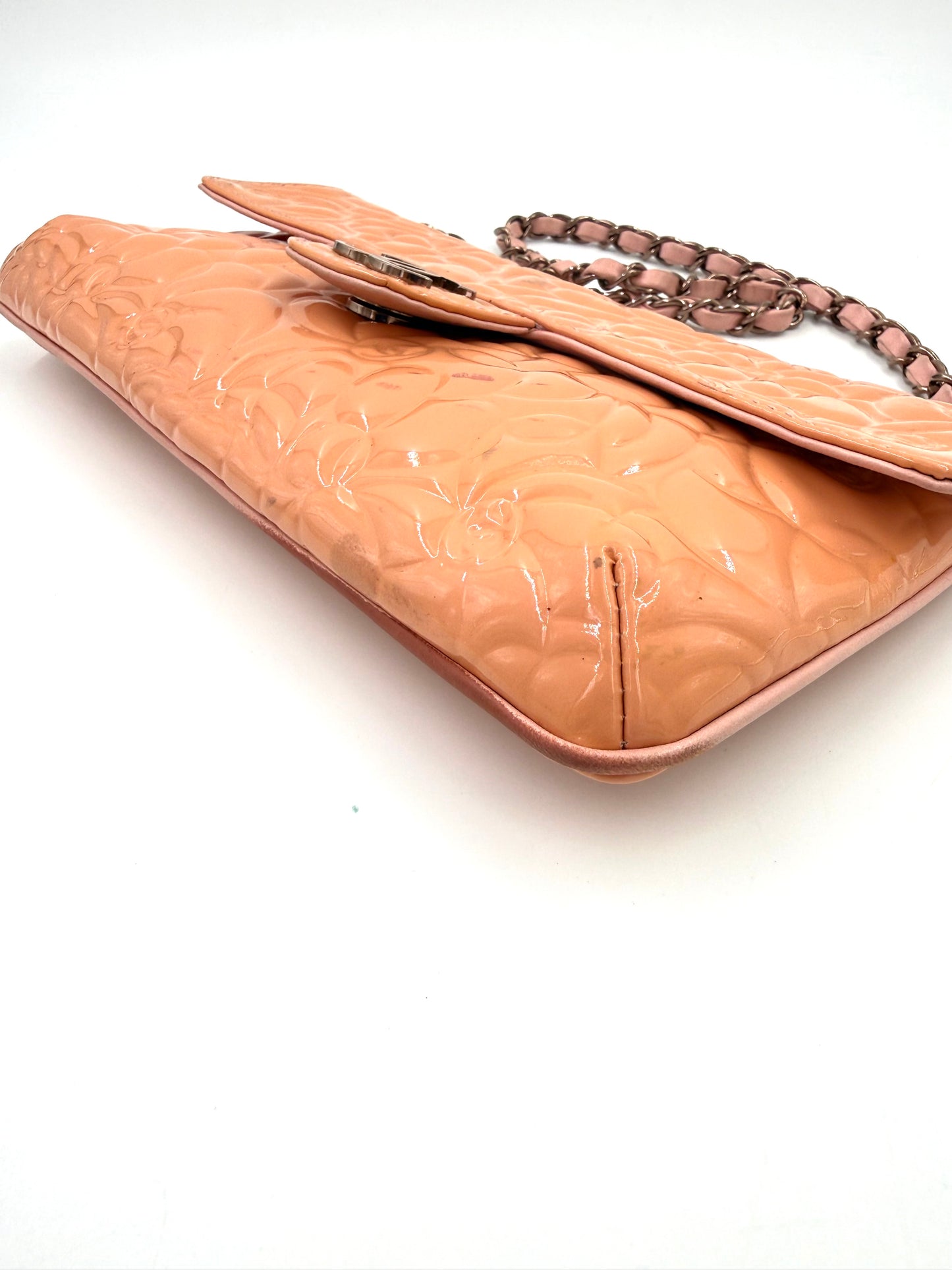 CHANEL Single Flap Camelia rose