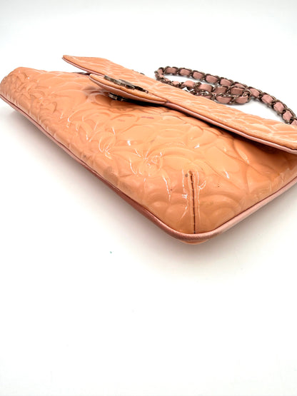 CHANEL Single Flap Camelia rose