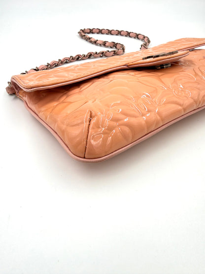 CHANEL Single Flap Camelia rose