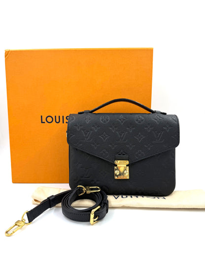 LOUIS VUITTON Pochette Metis Monogram Empreinte schwarz