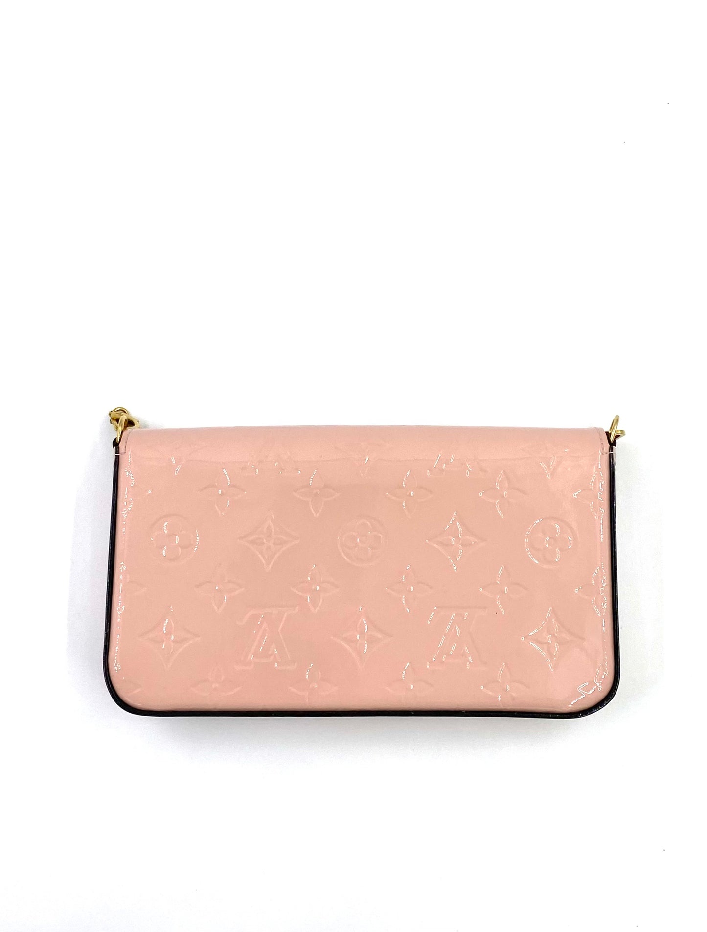 LOUIS VUITTON Pochette Felicie Monogram Vernis rose