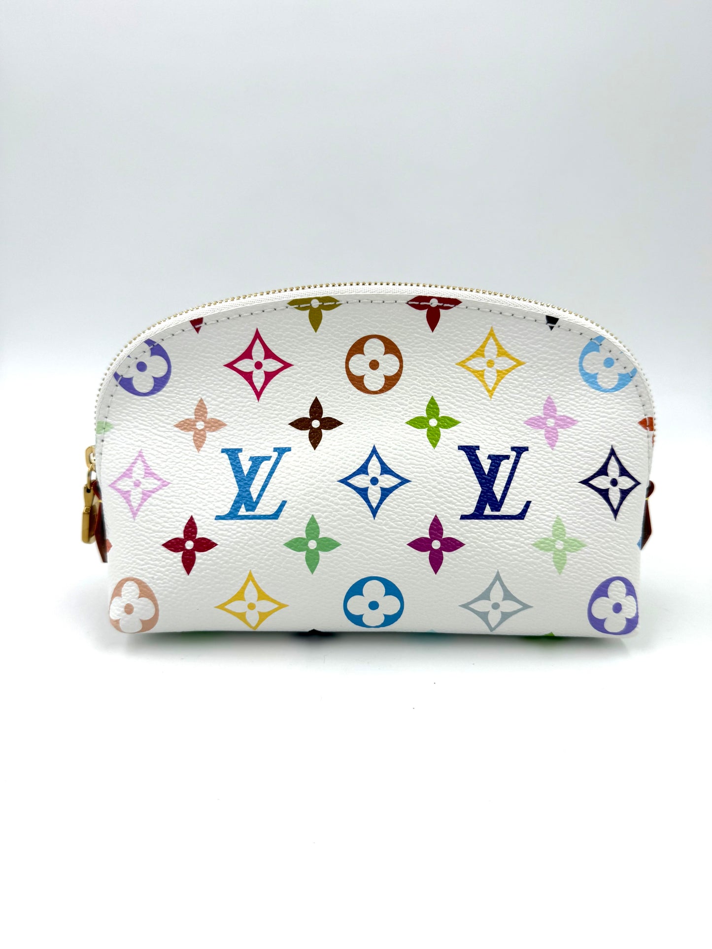 LOUIS VUITTON Pochette Cosmetique Multicolor x Murakami weiße Designer Handtasche im Portrait, Galerie Position 1