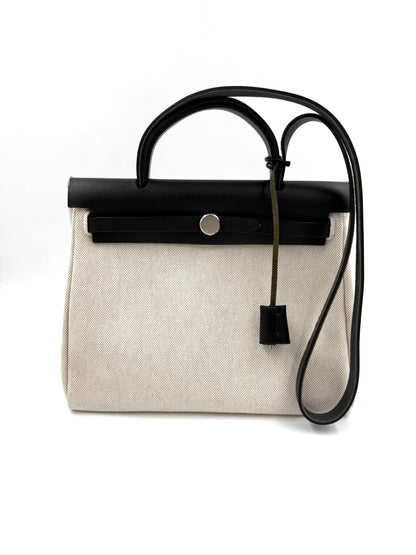 HERMÈS Herbag 31 Beige Noir PHW