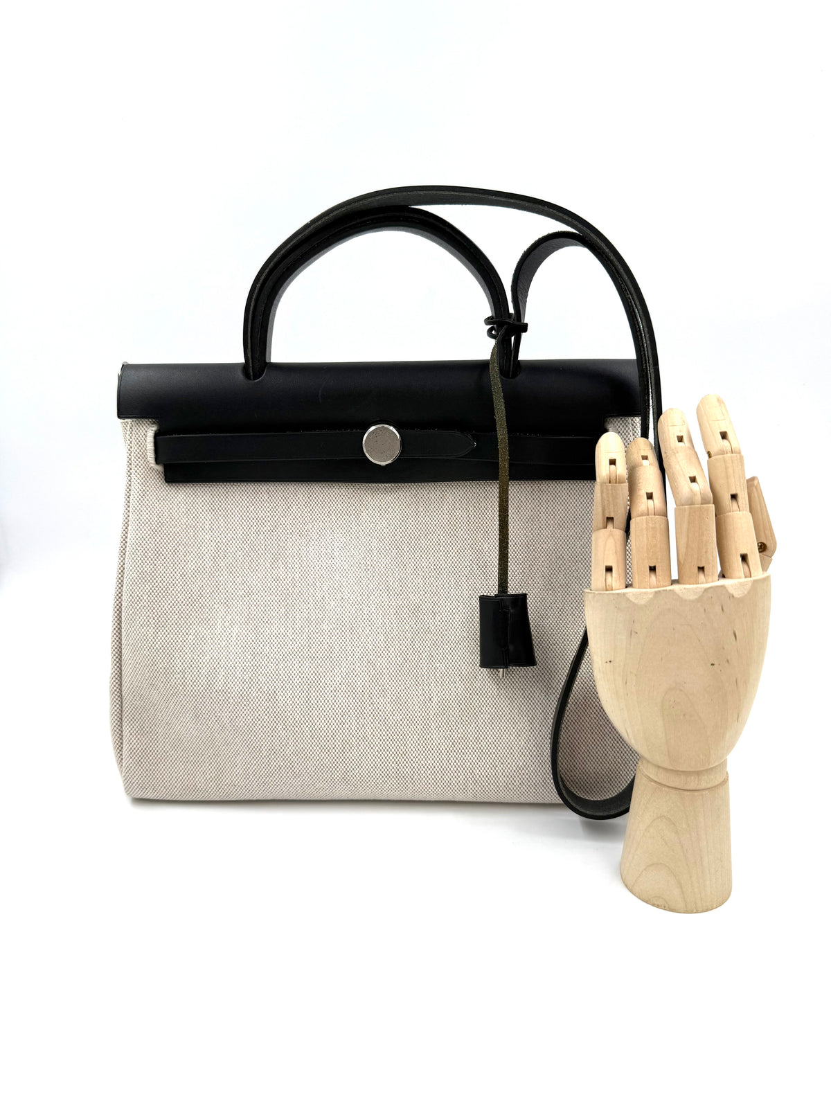 HERMÈS Herbag 31 Beige Noir PHW