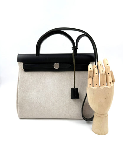 HERMÈS Herbag 31 Beige Noir PHW