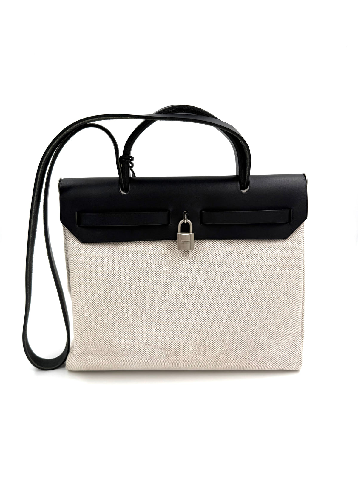 HERMÈS Herbag 31 Beige Noir PHW