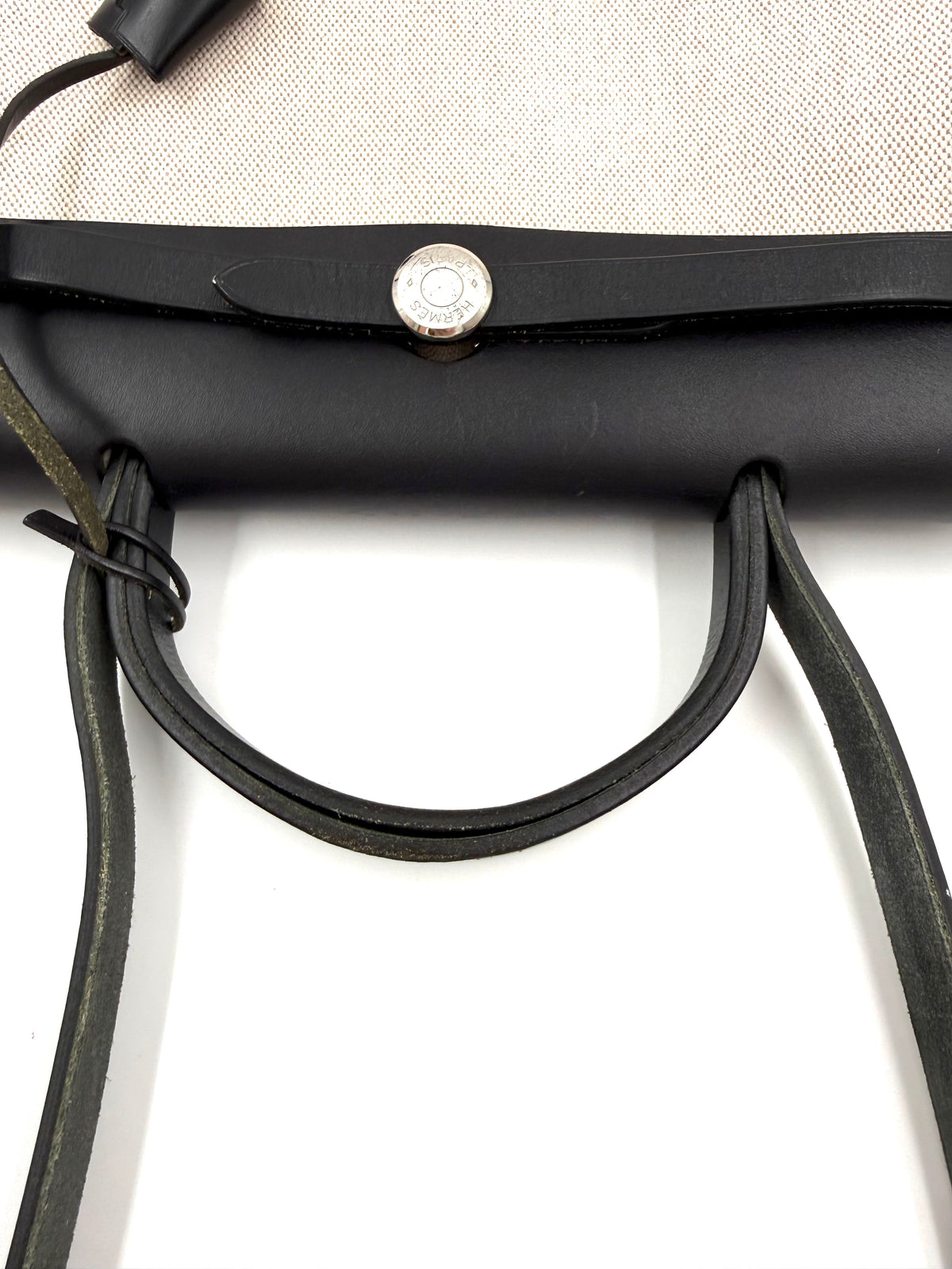 HERMÈS Herbag 31 Beige Noir PHW
