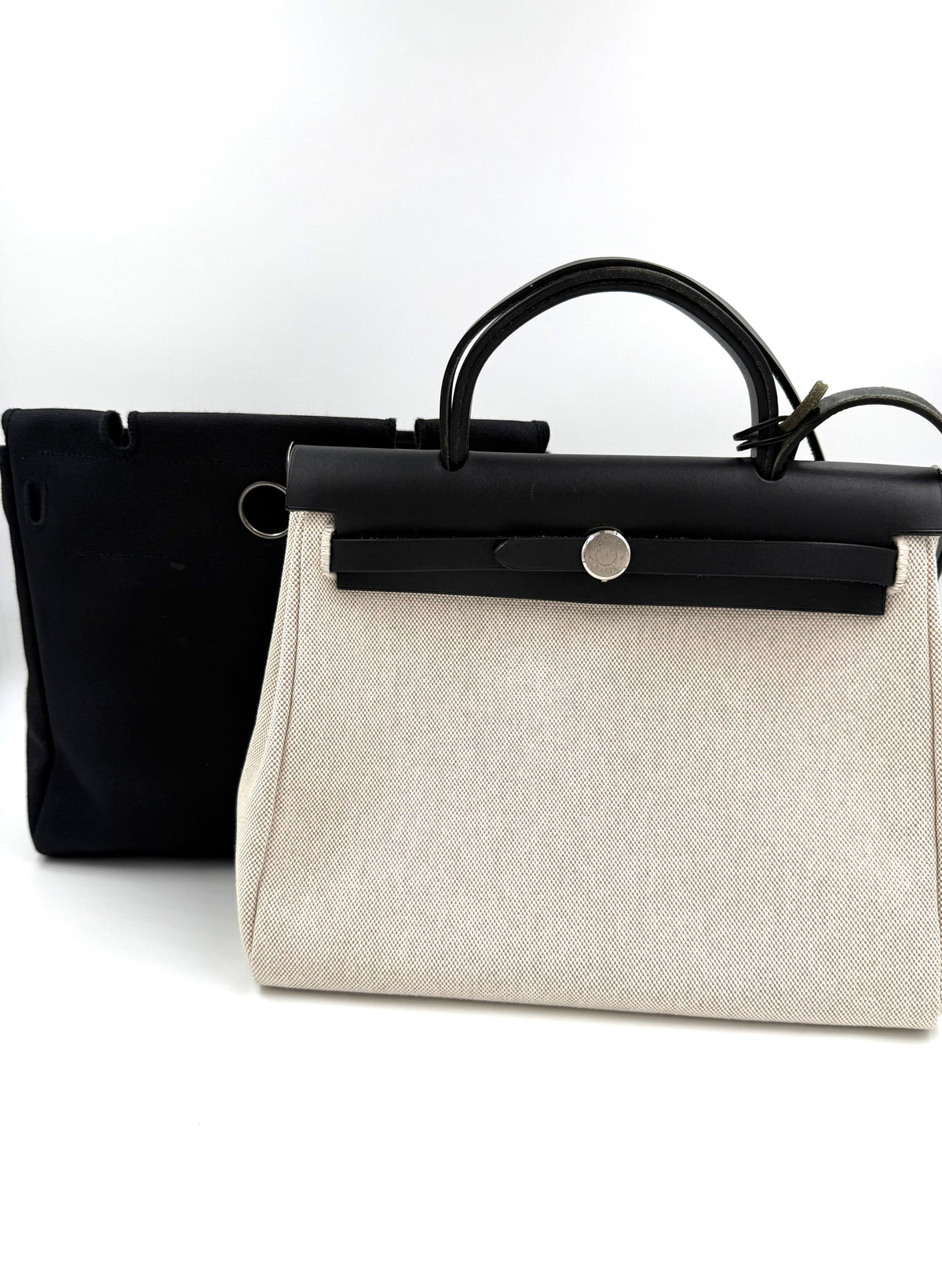 HERMÈS Herbag 31 Beige Noir PHW