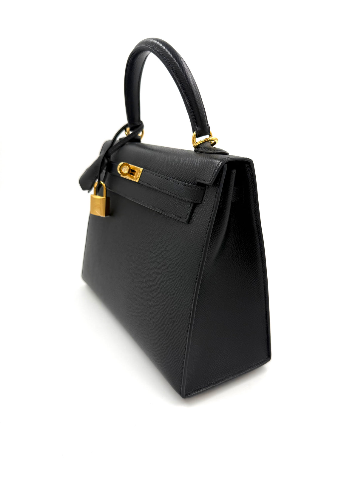 HERMÈS Kelly 25 Epsom Schwarz GHW