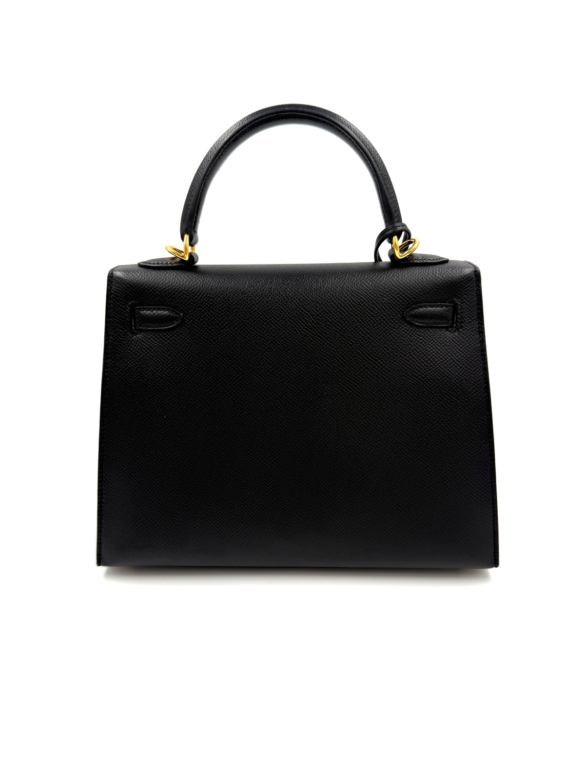 HERMÈS Kelly 25 Epsom Schwarz GHW