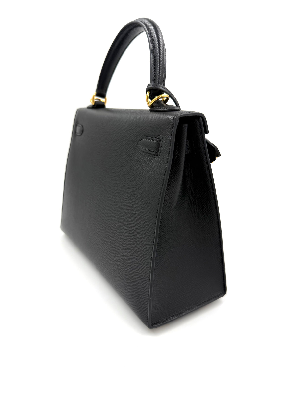 HERMÈS Kelly 25 Epsom Schwarz GHW