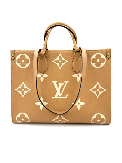 LOUIS VUITTON Onthego MM Bicolor beige