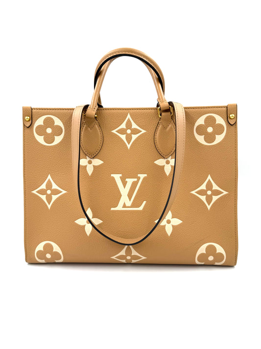 LOUIS VUITTON Onthego MM Bicolor beige