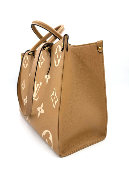 LOUIS VUITTON Onthego MM Bicolor beige