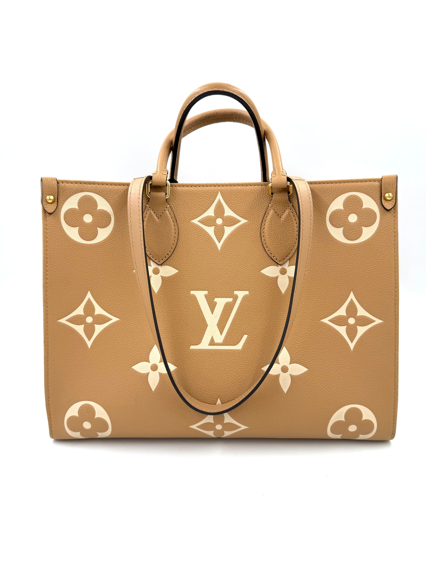 LOUIS VUITTON Onthego MM Bicolor beige