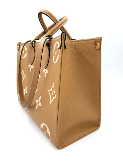 LOUIS VUITTON Onthego MM Bicolor beige