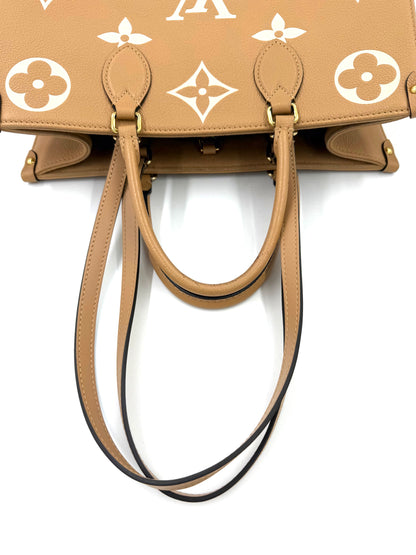 LOUIS VUITTON Onthego MM Bicolor beige