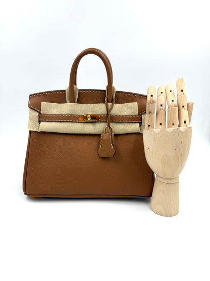 HERMÈS Birkin 25 Togo gold GHW