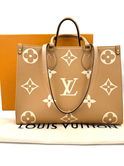 LOUIS VUITTON Onthego MM Bicolor beige