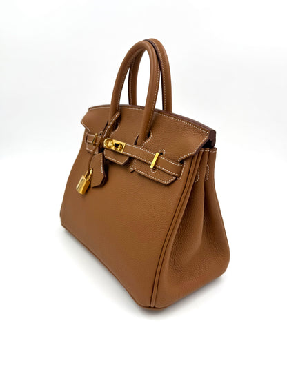 HERMÈS Birkin 25 Togo gold GHW