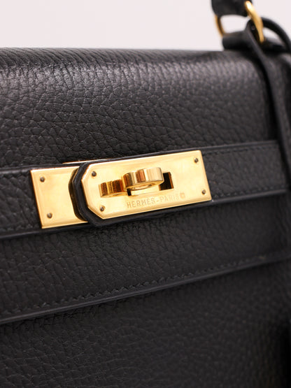 HERMÈS Kelly 32 schwarz GHW