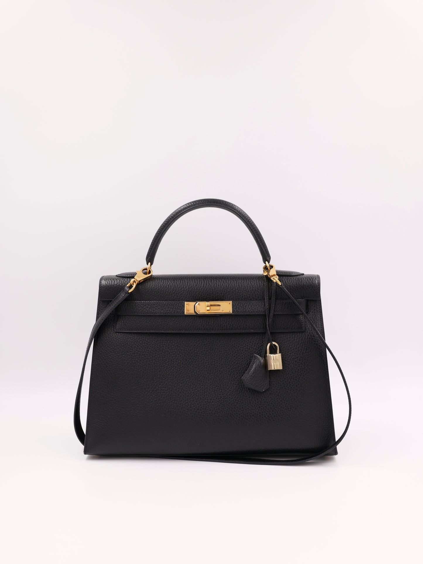HERMÈS Kelly 32 schwarz GHW