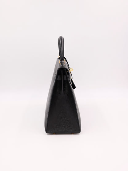 HERMÈS Kelly 32 schwarz GHW