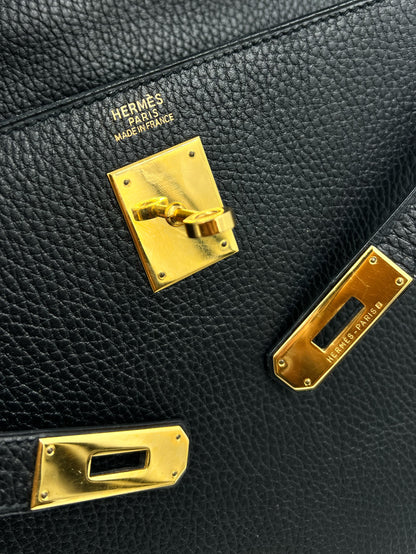 HERMÈS Kelly 32 schwarz GHW