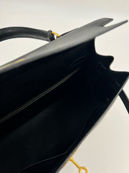 HERMÈS Kelly 32 schwarz GHW