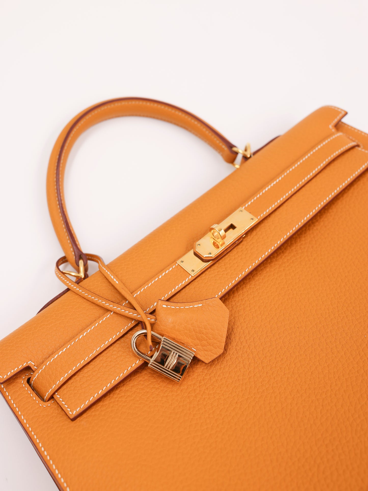 HERMÈS Kelly 35 senfgelb GHW