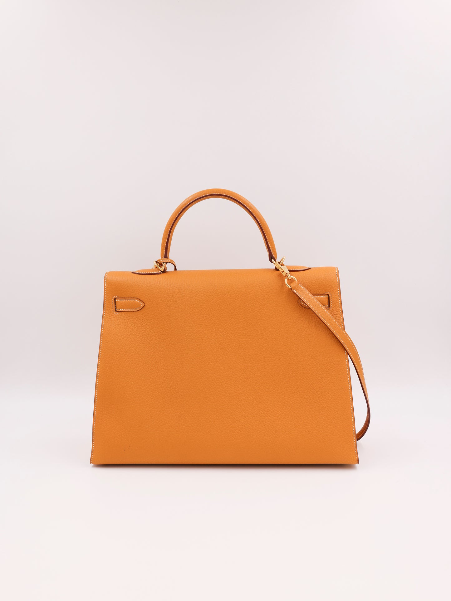 HERMÈS Kelly 35 senfgelb GHW
