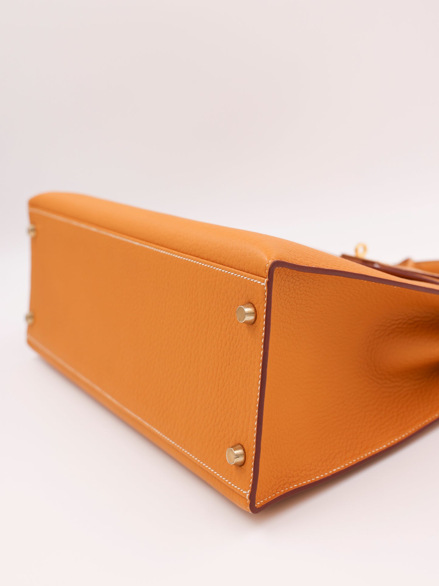 HERMÈS Kelly 35 senfgelb GHW