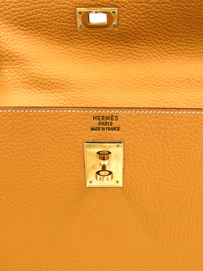 HERMÈS Kelly 35 senfgelb GHW