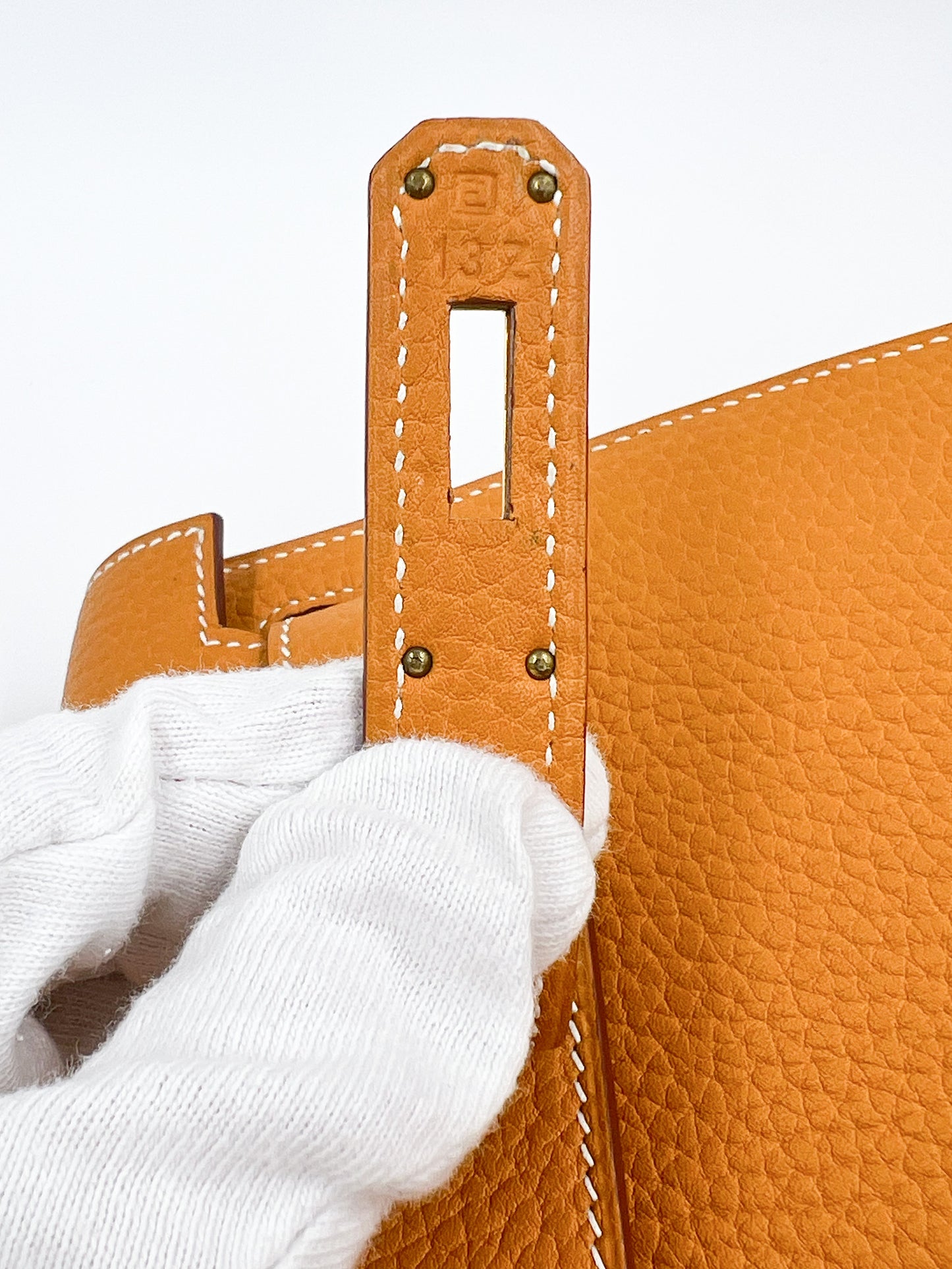 HERMÈS Kelly 35 senfgelb GHW