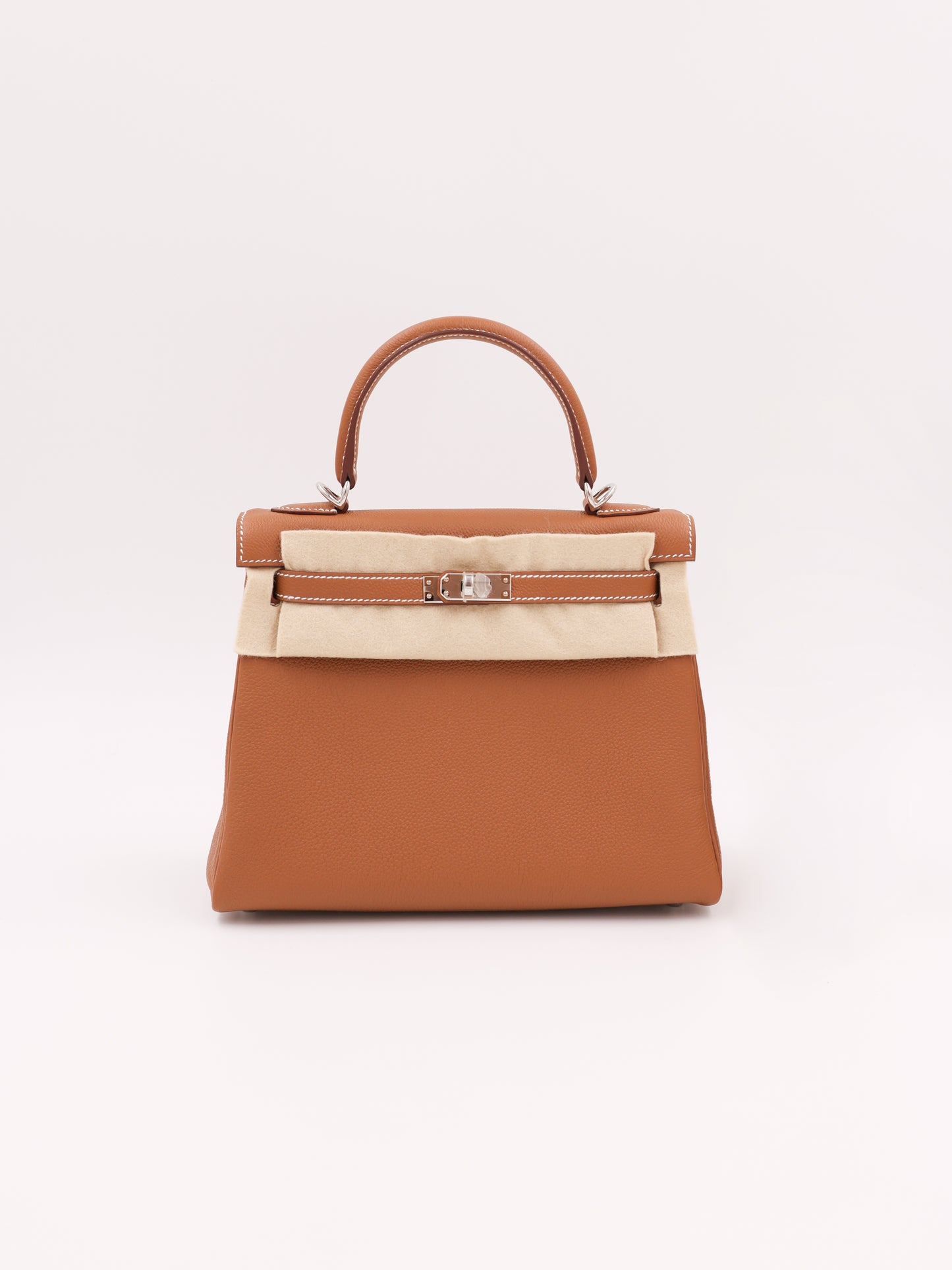 HERMÈS Kelly 25 Retourne Togo Gold PHW