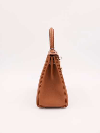 HERMÈS Kelly 25 Retourne Togo Gold PHW