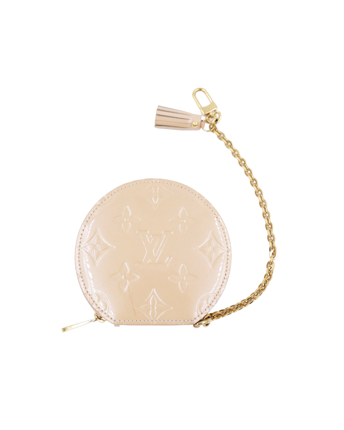 LOUIS VUITTON Round Coin Monogram Vernis