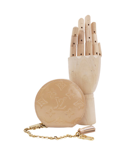 LOUIS VUITTON Round Coin Monogram Vernis