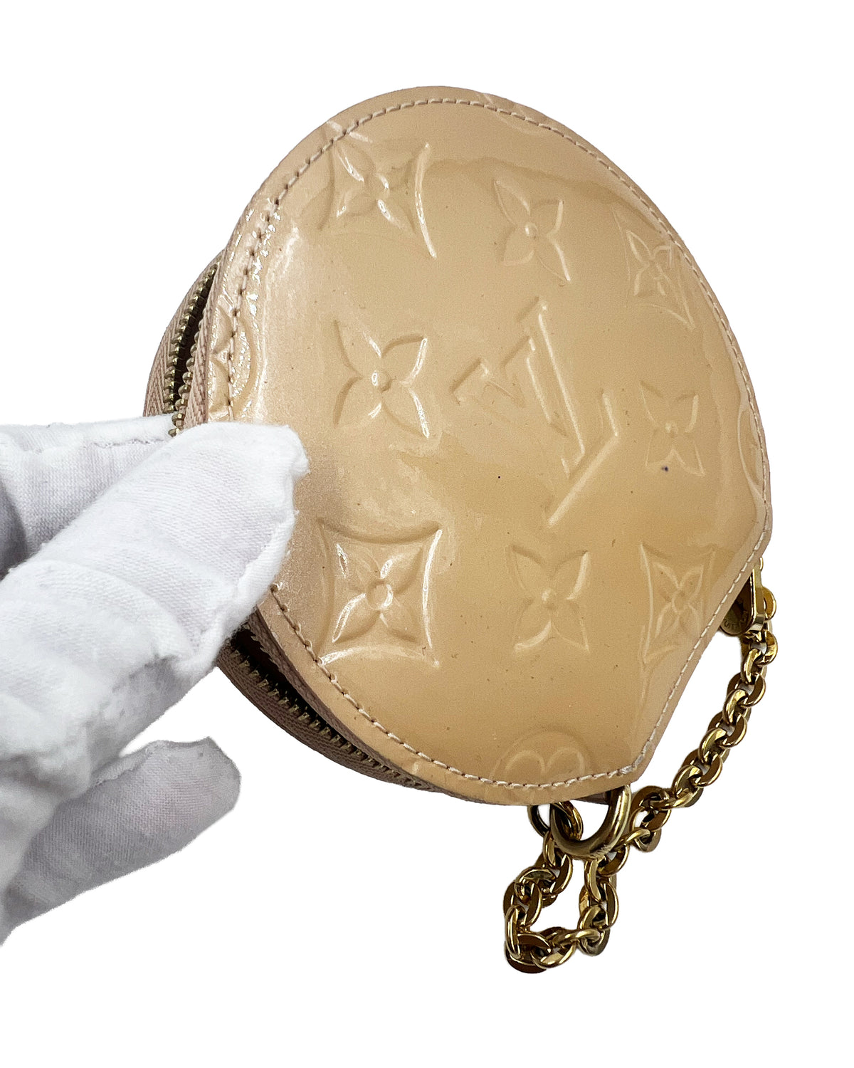 LOUIS VUITTON Round Coin Monogram Vernis