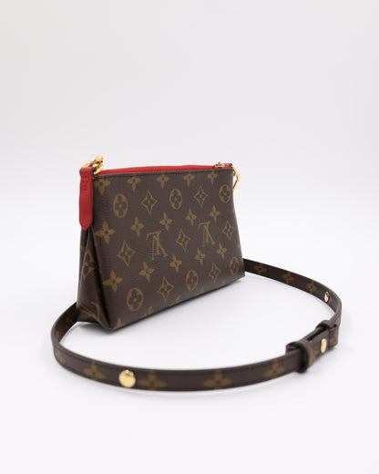 LOUIS VUITTON Pallas Clutch Monogram Canvas Cerise