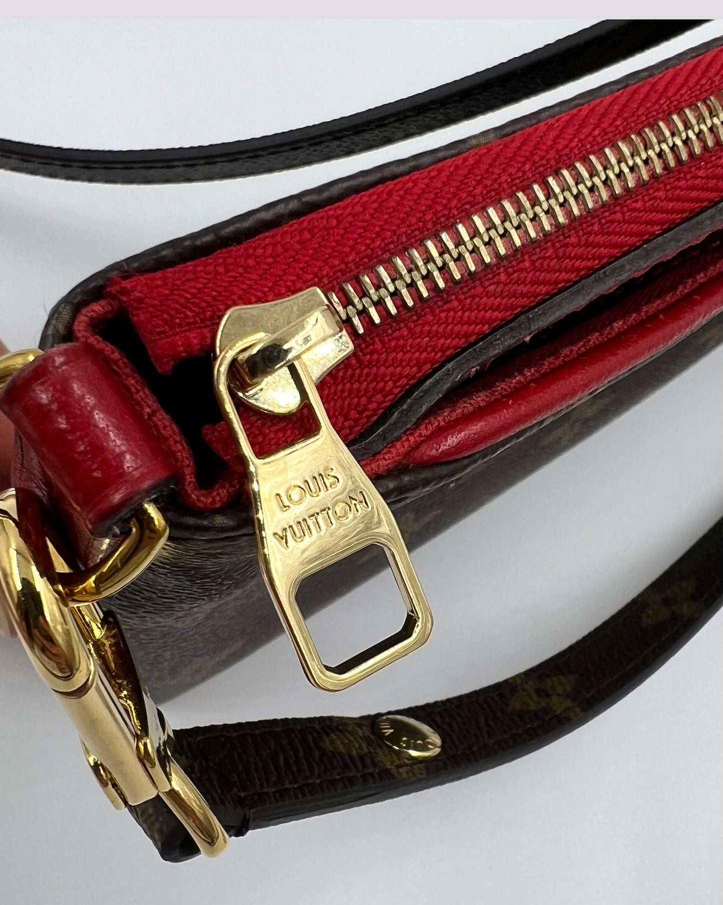 LOUIS VUITTON Pallas Clutch Monogram Canvas Cerise