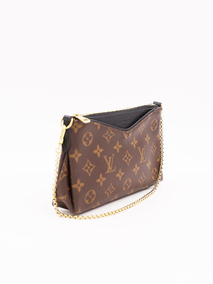 LOUIS VUITTON Pallas Clutch Monogram Canvas schwarz