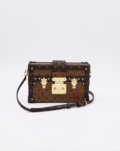 LOUIS VUITTON Petit Malle Monogram Reverse Designerhandtasche mit Schulterriemen