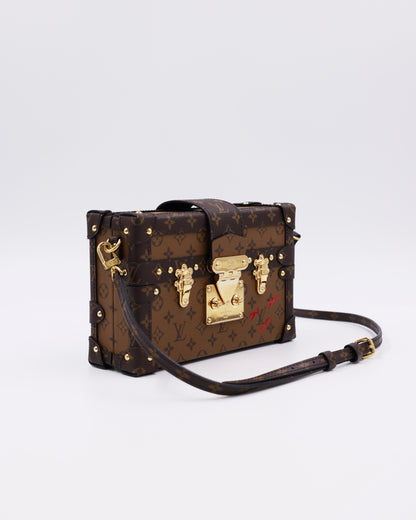 LOUIS VUITTON Petit Malle Monogram Reverse Designerhandtasche mit Schulterriemen