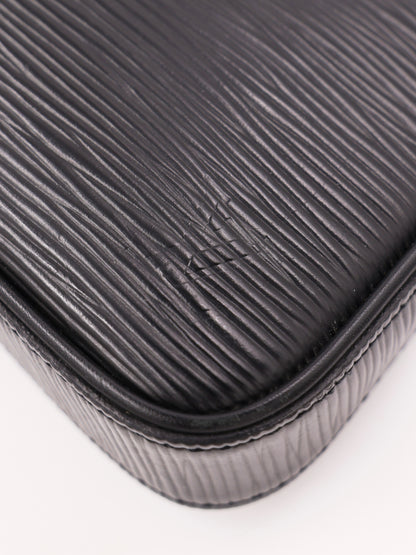 LOUIS VUITTON Easy Pouch On Strap Epi schwarz
