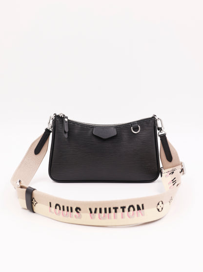 LOUIS VUITTON Easy Pouch On Strap Epi schwarz