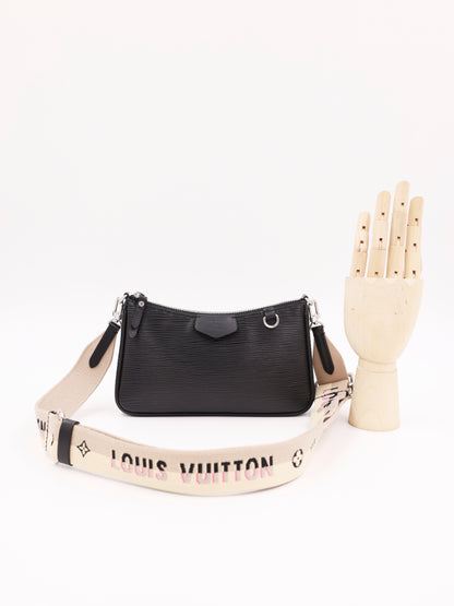 LOUIS VUITTON Easy Pouch On Strap Epi schwarz