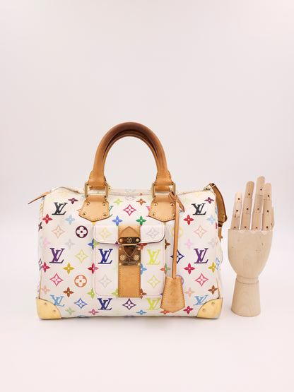 LOUIS VUITTON Speedy 30 Monogram Multicolor x Murakami